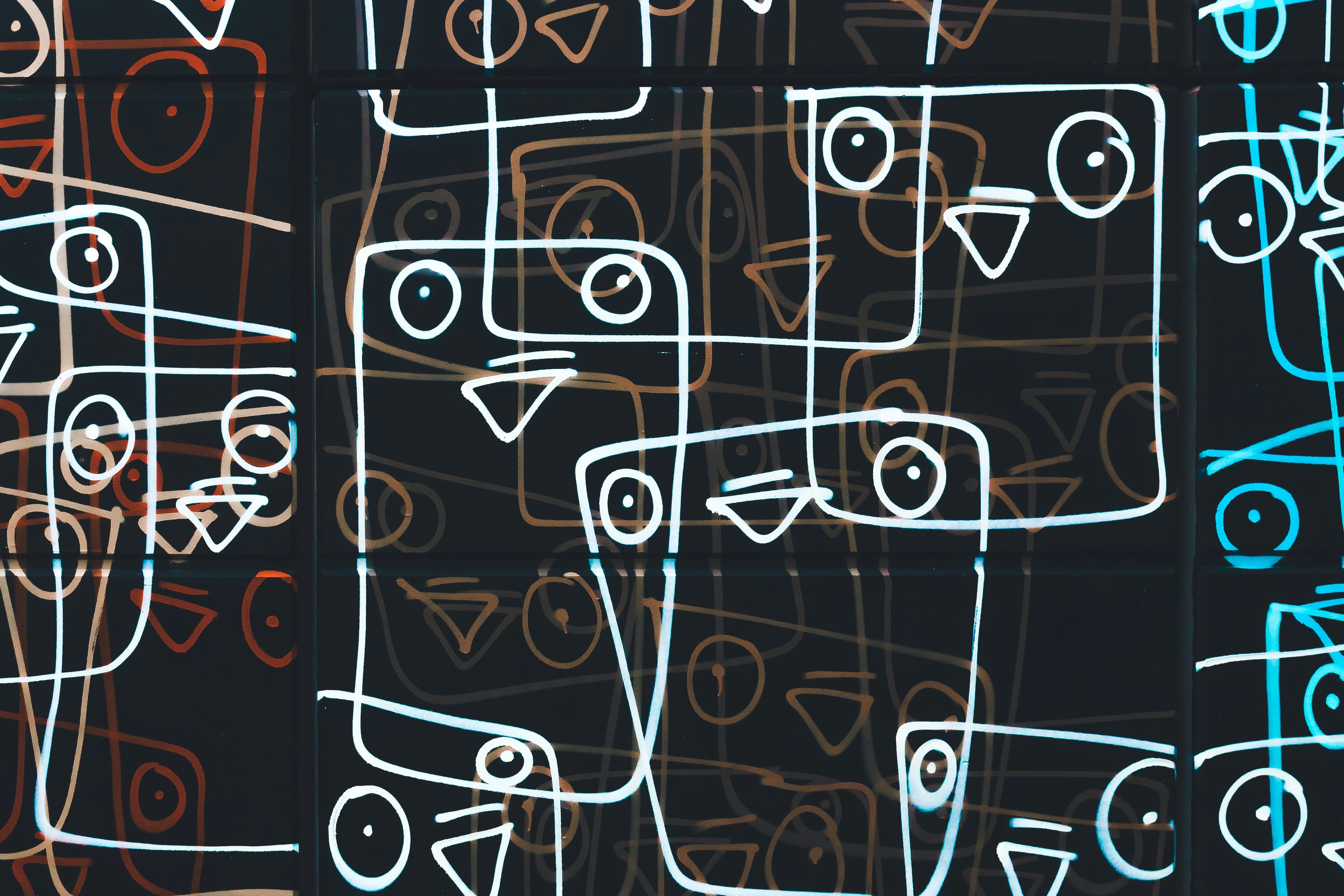 Abstract geometric line art illustration